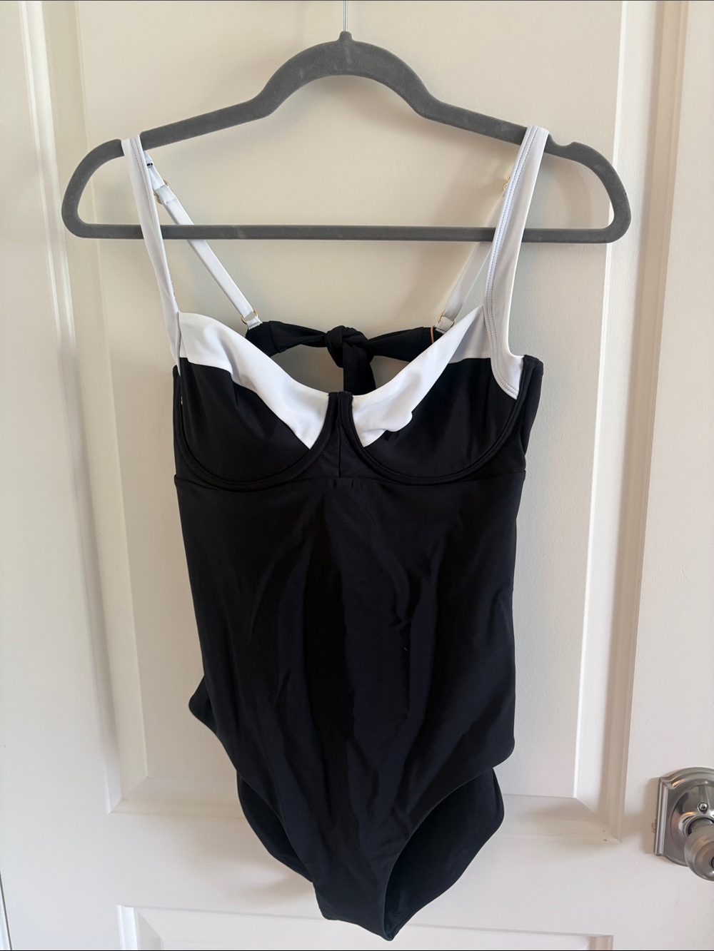 Quince Black and White One-Piece Swimsuit